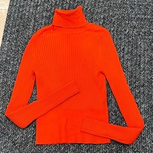 Orange turtleneck